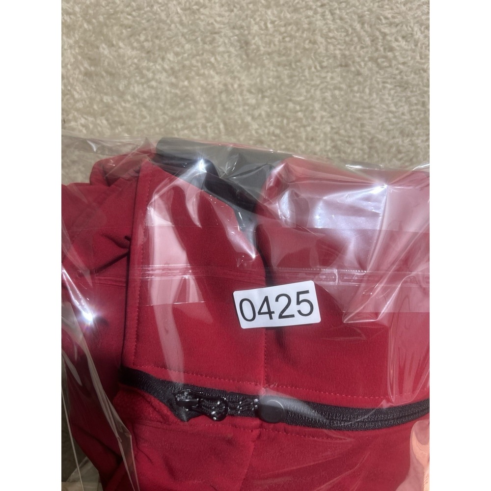Black Diamond Jacket Mens Medium Red Black Softshell Fleece Lined Coat 5 Pockets - Picture 10 of 10